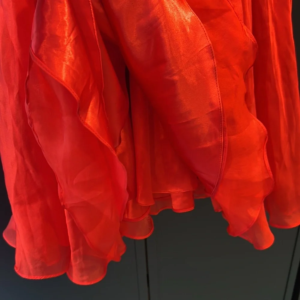 New Mac Duggal red party ruffle mini dress - Size 6 - Picture 5 of 9